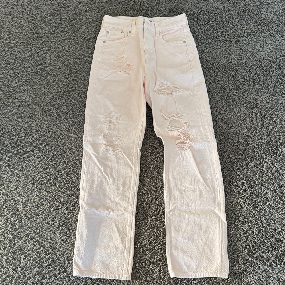 Aeropostale Light Pink 90’s Baggy Jeans Size 0